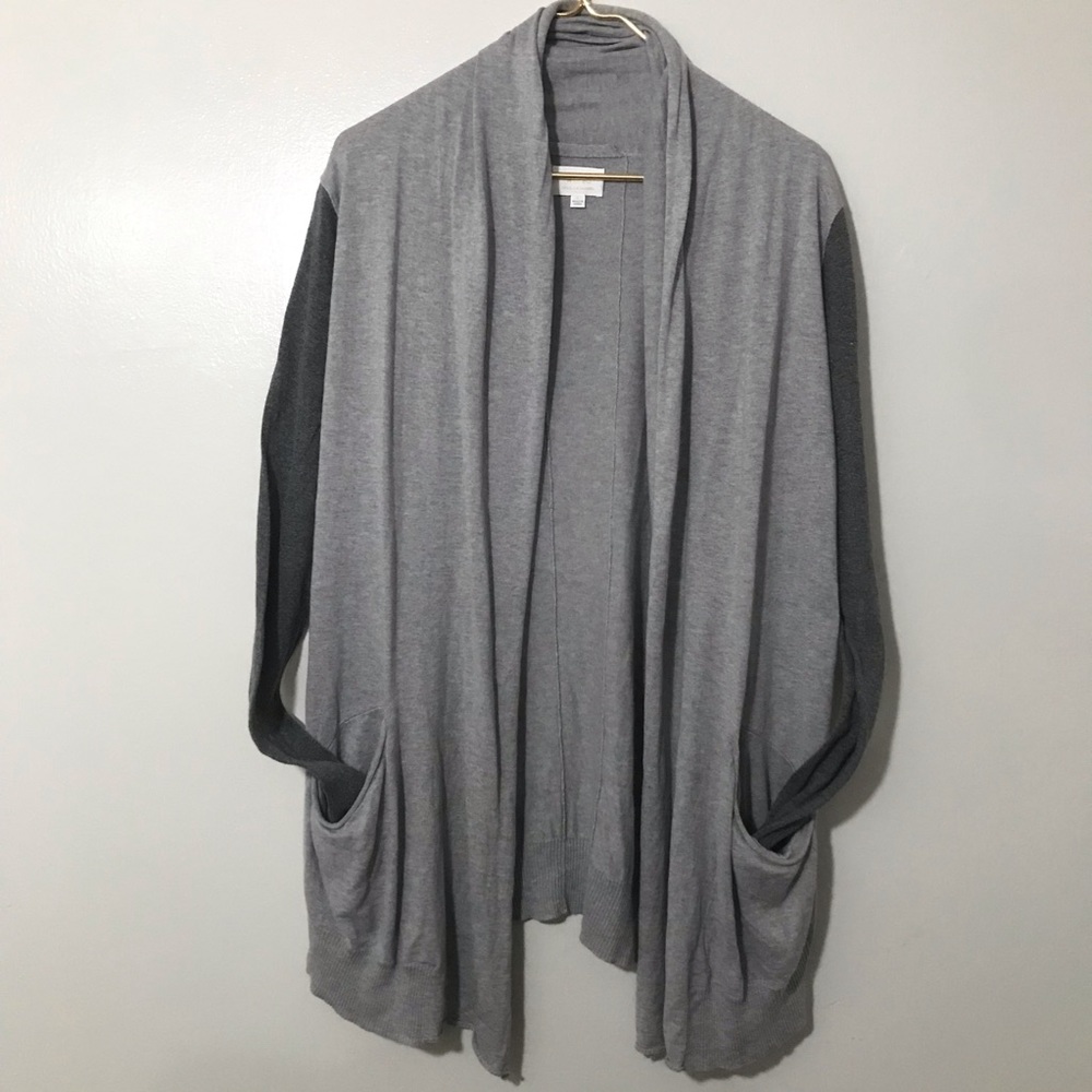 Wilfred Aritzia Flauber Silk and Cashmere Slouch Open Grey Duster Cardigan Sz S
